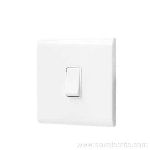 16AX250V 1Gang 1Way Light Switch White British switch